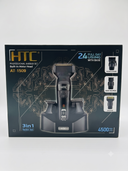 HTC All-in-One Men's Grooming Set – Multi-Head Cordless Barber Clipper, Trimmer & Shaver with Charging Dock