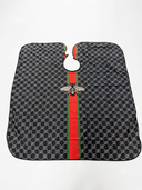 Premium Designer Barber Cape – Adjustable Metal Button Snap Closure
