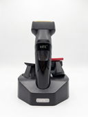 HTC All-in-One Men's Grooming Set – Multi-Head Cordless Barber Clipper, Trimmer & Shaver with Charging Dock