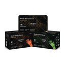 Bumble Bee Nitrile Gloves – Professional Barber Gloves (100 Count, Black, Green, Orange)